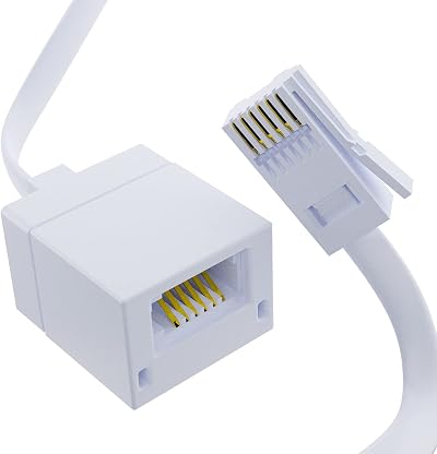 ASNQ 2m BT Telephone Extension Cable Male to Female for UK Landline