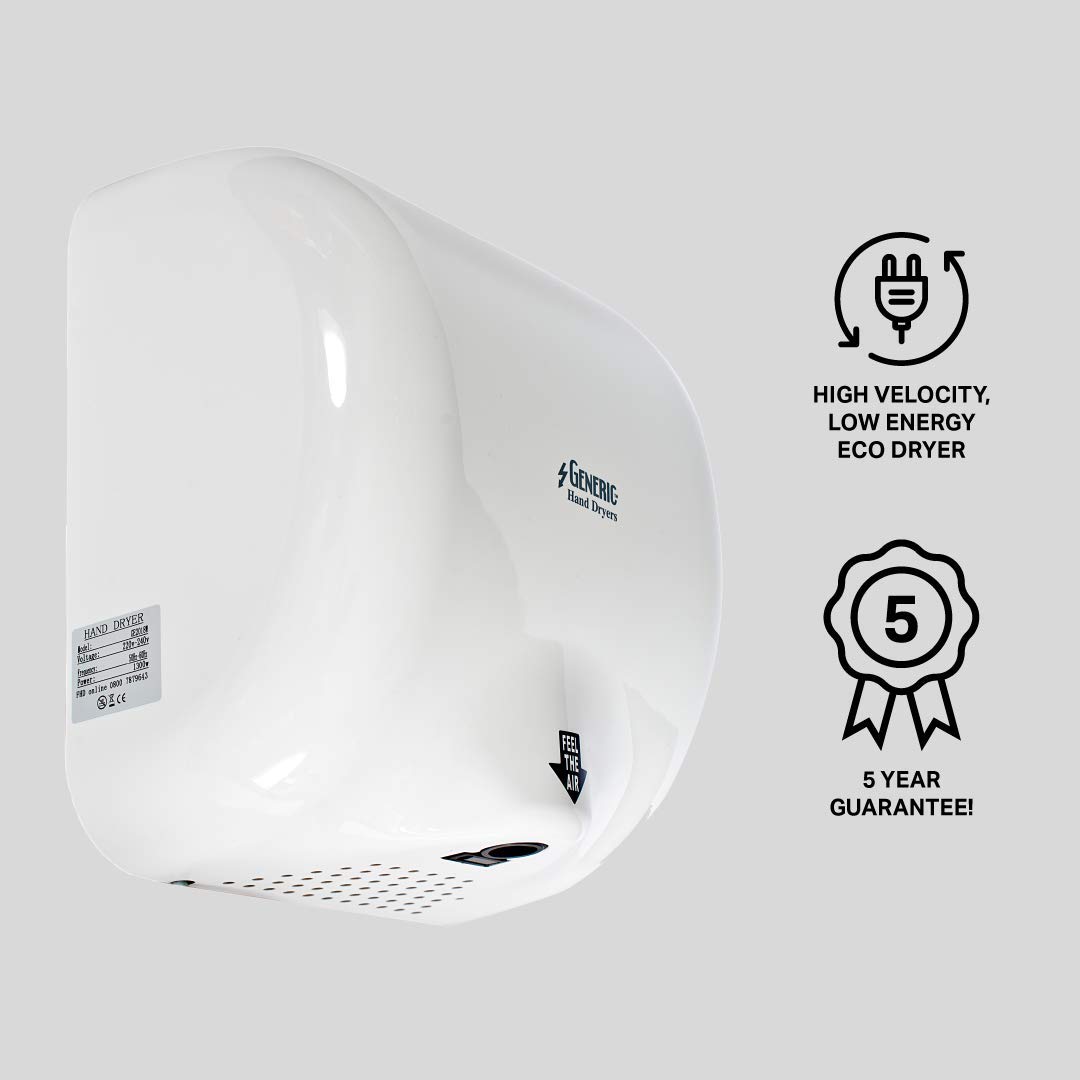 Bremmer Generic Turbo Hand Dryer, White - Image 3