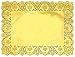 Gold Foil Rectangle Lace Paper Doilies Cake Packaging Golden Paper Mat Doily 15.7X11.8 Inch (100 pcs)