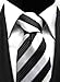 Striped Necktie Set (Black/White)-412-N