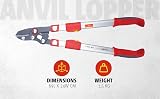 WOLF-Garten RS900T Telescopic Anvil Loppers 50mm Red 900mm Length view 2