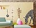 Huge Zabra Vinyl Wall Sticker Zebra Wall Decals Animal Print Home Murals Decor