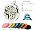 'Tree of Life' Essential Oil Diffuser Necklace Aromatherapy Pendant, Velvet Jewelry Bag, Extra Pads