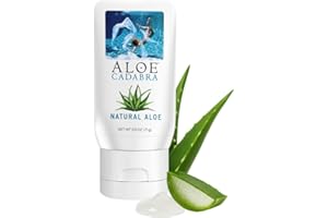 Aloe Cadabra vaginal moisturizer, natural aloe, pH-balanced, water-based & 95% aloe vera, reduce dryness, discomfort, versatile uses (2.5 fl oz, 1 pack)