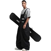 GSOU SNOW Baggy Snowboard Bibs Women Men Ski Pants Loose Fit Overalls Insulated Winter Outdoor Sports Wear