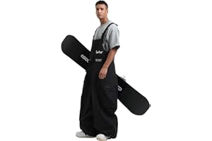 GSOU SNOW Baggy Snowboard Bibs Women Men Ski Pants Loose Fit Overalls Insulated Winter Outdoor Sports Wear