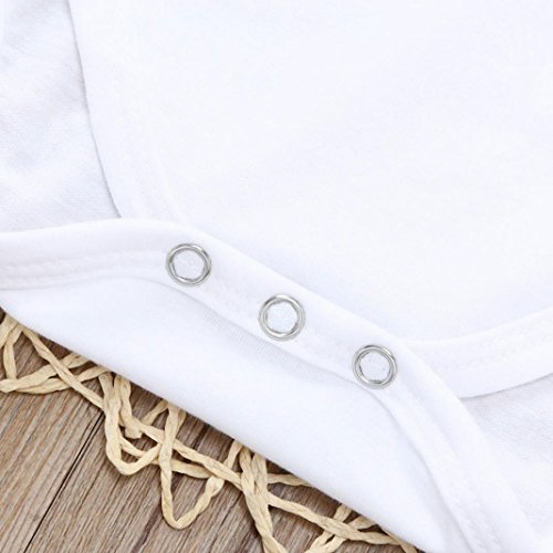 Baby Boys Girls Letter HAPPY Birthday Daddy Romper Outfit Clothes Cuekondy Summer Newborn Infant Toddler Jumpsuit (White 2, 6M) - Thumbnail 4