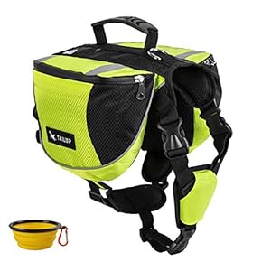 Homiego Dog Saddlebags Hound Travel Hiking Camping Backpack Saddle Bag for Small Medium Large Dogs