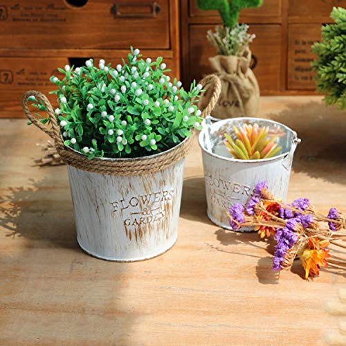 BESTOMZ Mini Metal Buckets Candy Box Flower Bucket Wedding Christmas Decoration (3.15 inch) - Thumbnail 5