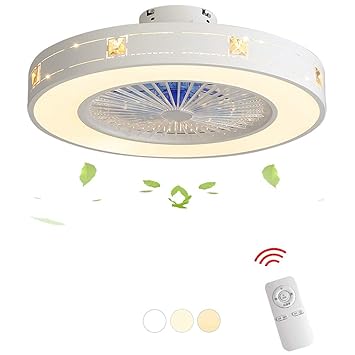 Amazon Com Fan Ceiling Fan Led Light Adjustable Wind Speed