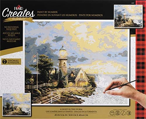 Plaid 4387 Light in The Storm Paint by Number Kit, 16" X 20", Multi