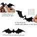 Aneco 120 Pieces Scary Black Bats Decal 3D Black Bats Stickers Wall Decals for Home Decor or Halloween Party Supplies, Assorted Size