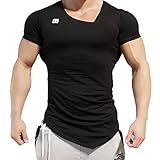 EU Men's Fitness Gym Bodybuilding Muscle Short Sleeveless T-Shirt Black L/Tag 2XL