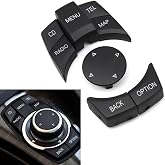 CIC iDrive Controller Knob Multimedia Button for BMW | Black, 6PCS for BMW 1' E81 E82 E88/3' E90 E92 E93/5' E60 E61/6' E63 E64/X1 E84/X5 E70/X6 E71