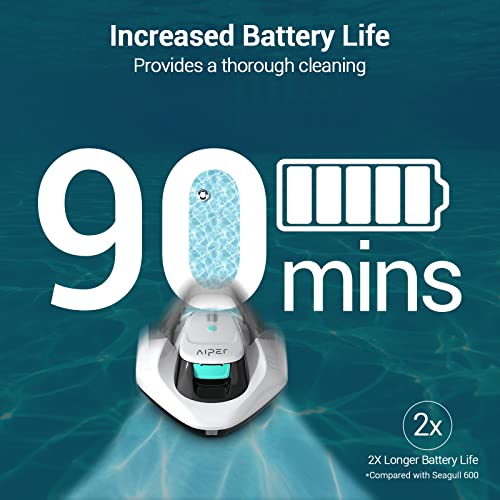 AIPER Cordless Robotic Pool Cleaner, Pool Vacuum with DualDrive Motors, SelfParking Technology