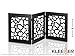 Kleeger Freestanding Folding Indoor Safety Wooden Pet Gate For Home Or Office [ Die-Cut Giraffe Pattern Design ]. No Tools Required, Easy To Set Up