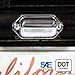 TRUE MODS 1pc Trailer LED License Plate Light [DOT FMVSS 108] [SAE L] [Chrome-Finish] [Surface Mount] [Waterproof] [12V DC] Courtesy Step License Plate Tag Lights for UTV ATV Trailer Truck RV Boat