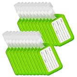 BlueCosto Luggage Tags Suitcase Tag Bag Labels Travel Accessories - Lemon-Green,20 Pack