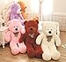 WOWMAX 4 Foot White Giant Teddy Bear Cuddly Stuffed Plush Animals Teddy Bear Toy Doll 47