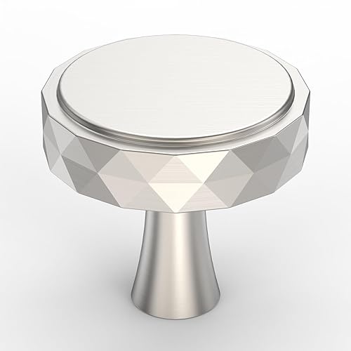 Coinkoly 10 Pack 1-1/5"(30mm) Brushed Nickel Cabinet Knobs for Drawer Dresser Kitchen Hardware for Cabinets Satin Nickel Cabinet Pulls