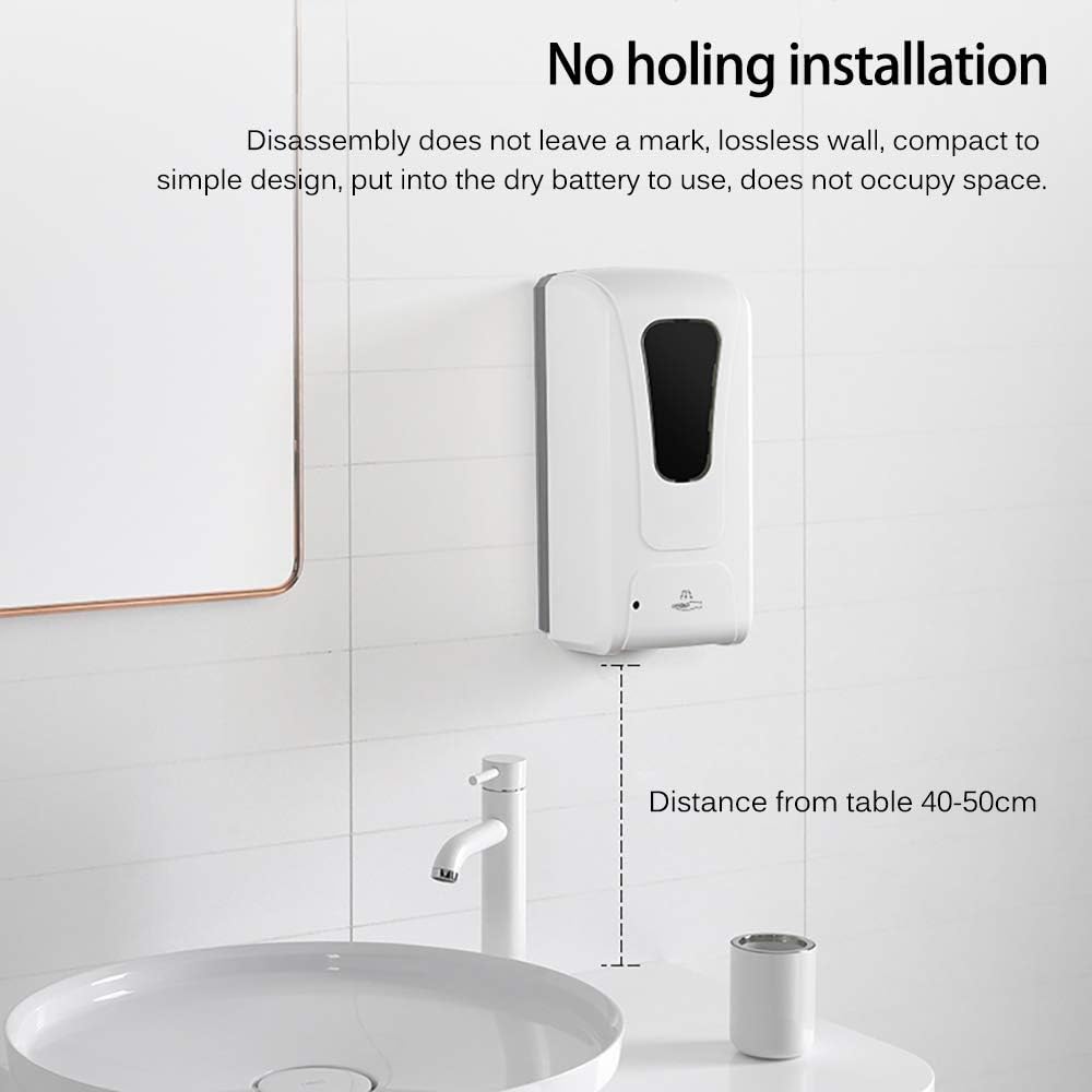 SUNJULY Automatic Soap Dispenser, 1000ml Soap Lotion Pump Disinfection Machine with Infrared Sensor Pounch-Free Wall-Mounted Lotion Dispenser Touch-Free 100% Safe for Hospital School Toilet(Dripping): Home & Kitchen