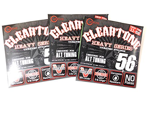 Cleartone Guitar Strings Electric 3 Pack Monster Drop D 11-56