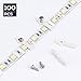TORCHSTAR 100pcs Mounting Brackets, Mounting Clips for 10mm Wide IP44 Non-waterproof 5050 LED Strip Light, Screws Included