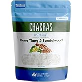Chakras Bath Salt 32 Ounces Epsom Salt with Natural Ylang Ylang, Sandalwood, Eucalyptus, Frankincense, Chamomile and Cinnamon Essential Oils Plus Vitamin C in BPA Free Pouch with Easy Press-Lock Seal