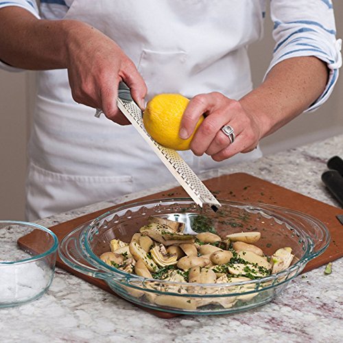 Stainless Steel Grater, Cheese, Lemon, Ginger & Potato Zester with Plastic Cover