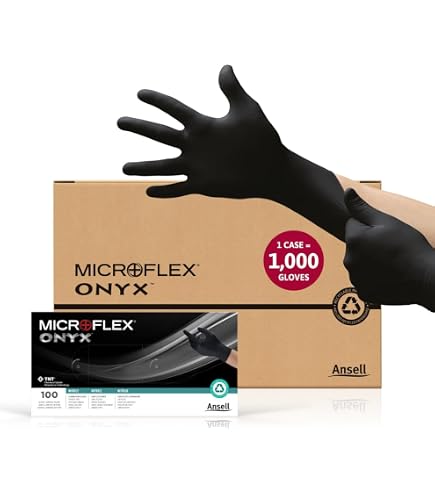 Ansell MICROFLEX MidKnight MK-296 Disposable Nitrile Gloves for