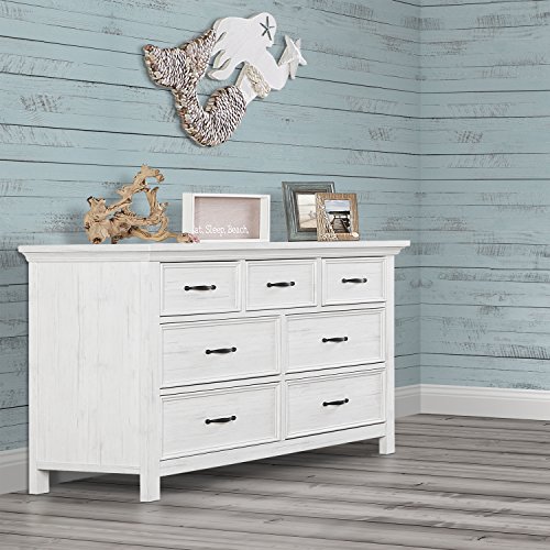 Evolur Belmar Double Dresser in Weathered White, Comes Assembled