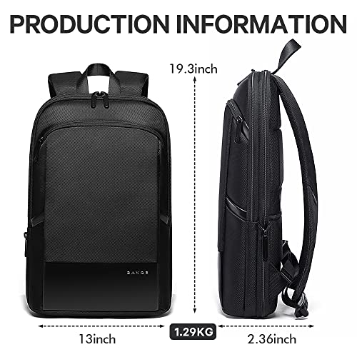 BANGE Slim Laptop Backpacks 17.3inch,Expandable Business Work Backpack