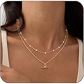 Picuzzy Lariat 14K gold Plated Necklace, Dainty 14K gold Plated Cross Long Chain Necklaces for Women Trendy Non Tarnish 14K gold Plated Cubic Zirconia Y Shaped Necklaces Waterproof for Women