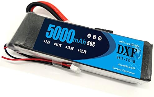 DXF 11.1V 5000mAh 3S 50C-100C LiPo Battery With Traxxas TRX plug for RC DJI F450 Quadcopter RC Helicopter Airplane Hobby Drone and FPV (1504020mm)