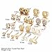 Auch 12 Pairs Dainty Crystal Pearl Stud Earrings in One Set,Silver