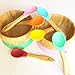 Avanchy Spoon Baby Toddler Organic Bamboo Feeding Spoons. Soft Tip Utensils, Bpa Free Silicone Feeding Set. 2 Pack, 5.5