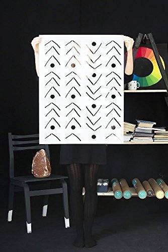 Fishlane Wall Stencil for Painting - Expedited 3 days Delivery - Wall Accent - Reusable Template - Large Mylar Washable Plastic - Repeatable Pattern for Wall Décor - Thumbnail 2