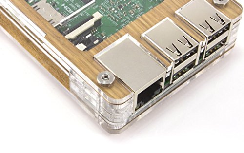 Zebra Oak Veneer Wood Case with Fan Top Raspberry Pi 3, Pi 2 and B+ ~ C4Labs