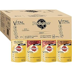 Pedigree Wet Dog Food Pouches Adult Mixed Selection in Gravy, megapack (84 x 100 g)