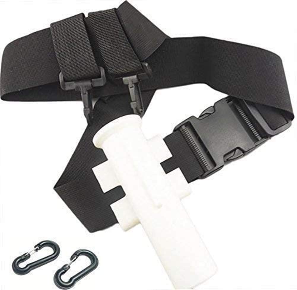 Milepetus Fishing Wader Belt Waist Rod Holder Wading Belt Waders Straps for Surf Casting Kayak Wade Fishing Accessories w/ 2 Carabiner for Free