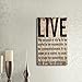 Adeco[SP0107 Decorative, Distressed-Look Live Wall Hanging Sign Plaque Black, Beige Home Decor - 13.8x8.7 Inches
