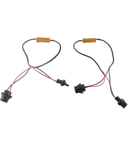 RACOONA 50W 6 Ohm Headlight Bulb Relay Harness Adapter Anti