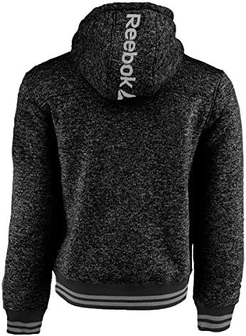 reebok men's sweater fleece mix jacket