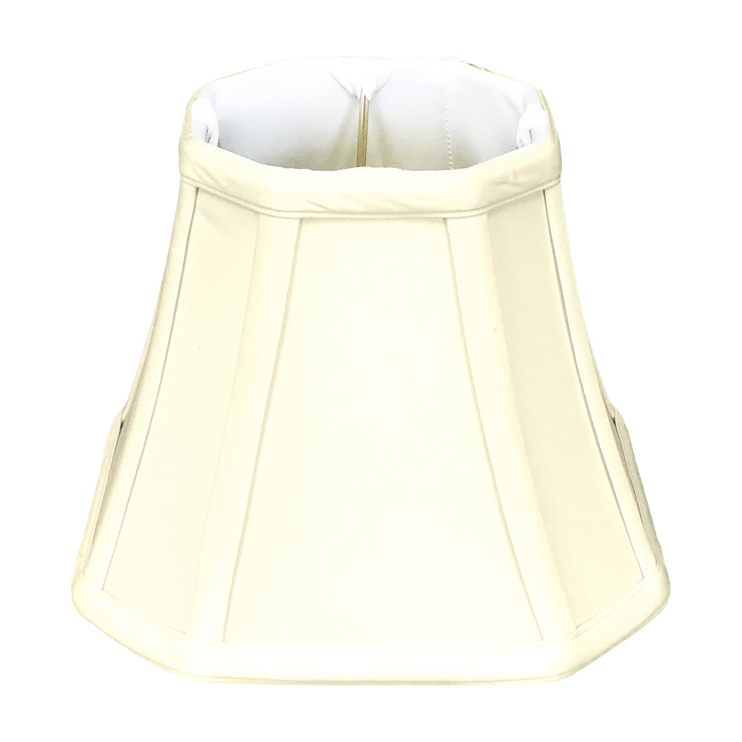 Royal Designs Square Cut Corner Basic Lamp Shade, Eggshell, 4.5 x 8 x 6.5, UNO Table Lamp