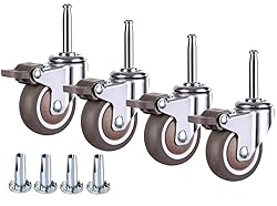 NERILEE 2 Inch Rubber Caster Wheel Set of 4（with