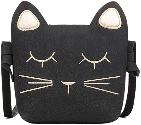 Cute Cat Toddler Purse for Little Girls, Kids Crossbody and Shoulder Bag Ages 3-10 Black