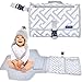Portable Changing Pad by Lil Darlings - Travel Friendly Portable Changing Station with Storage and Detachable Mat - Ideal for Baby Showers - Extra Sponge Inner and Pillow for a Convenient Clean Change