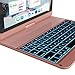 iPad Keyboard Case for iPad 2018 (6th Gen) - iPad 2017 (5th Gen) - iPad Pro 9.7 - iPad Air 2 & 1 - Thin & Light - 360 Rotatable - Wireless/BT - Backlit 7 Color - iPad Case with Keyboard (9.7, Rose)