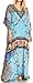 Sakkas Anahi Flowy Design V Neck Long Caftan Dress/Cover Up with Rhinestone
