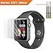 For Apple Watch Screen Protector 38mm, (3Plack) Anti-Scratch Scratch Resistant Scratch-proof Screen Film for Apple iWatch 38mm (Series 3/2/1 Compatible)